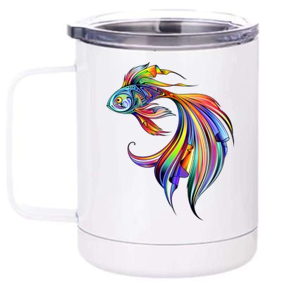 Trippy Fish Motley 12 oz Stainless Steel Tumbler Cup