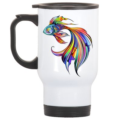 Trippy Fish Motley Stainless Steel Travel Mug