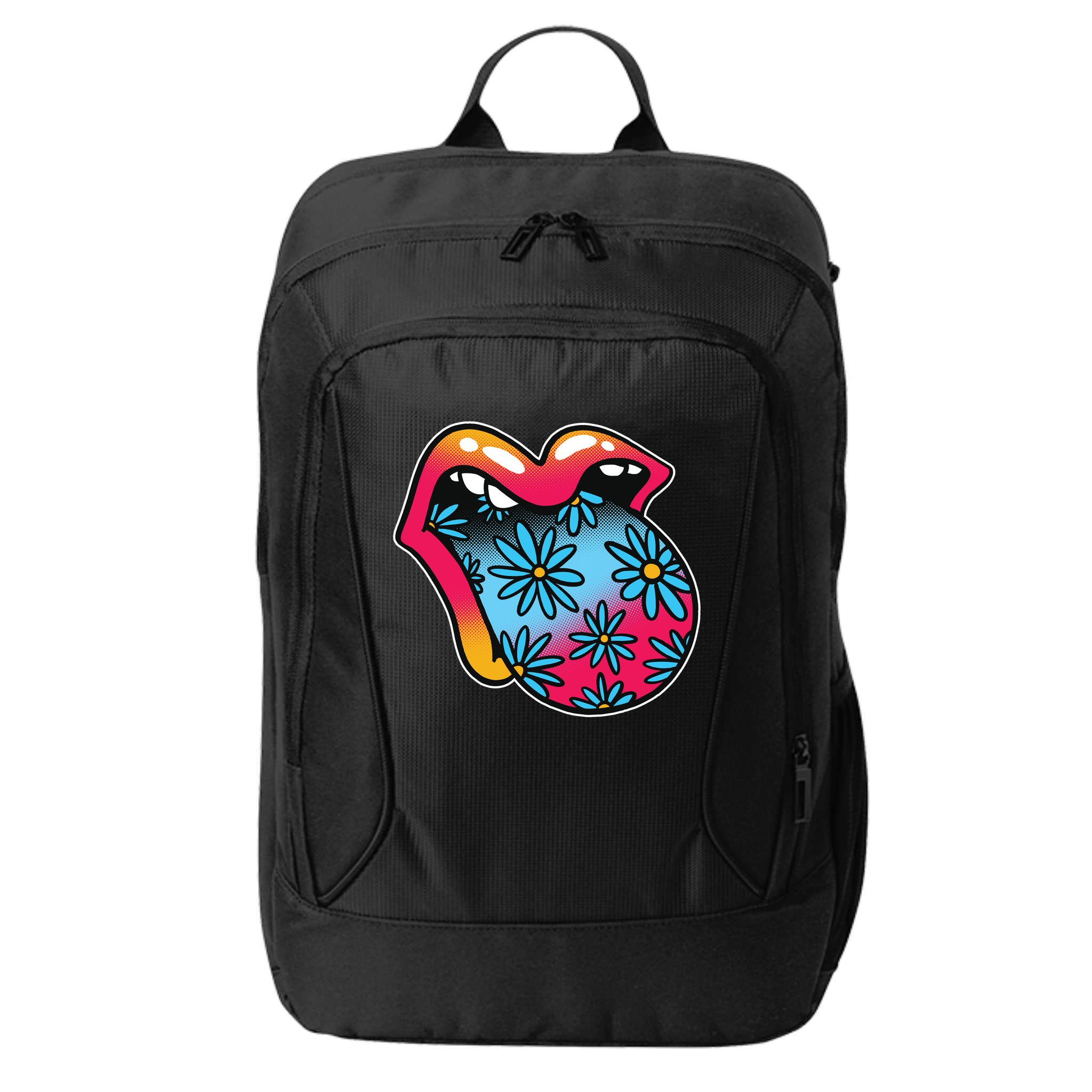 Trippy Floral Mouth City Backpack