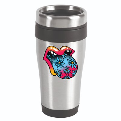 Trippy Floral Mouth 16oz Travel Tumbler