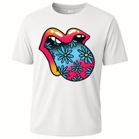 Trippy Floral Mouth Performance Shirt