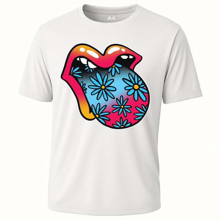 Trippy Floral Mouth Performance Shirt