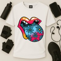 Trippy Floral Mouth Performance Shirt
