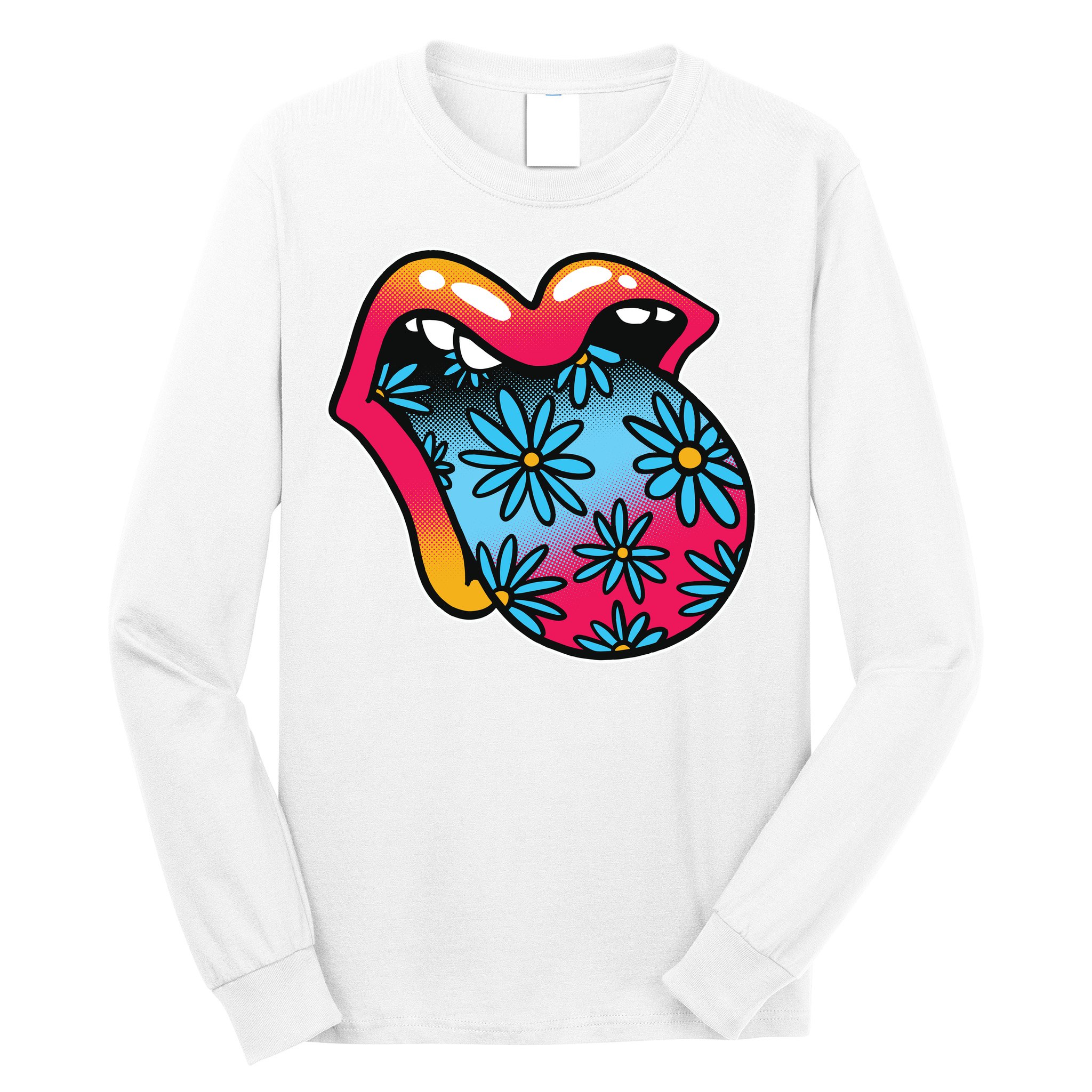 Trippy Floral Mouth Long Sleeve Shirt