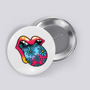 Trippy Floral Mouth Button