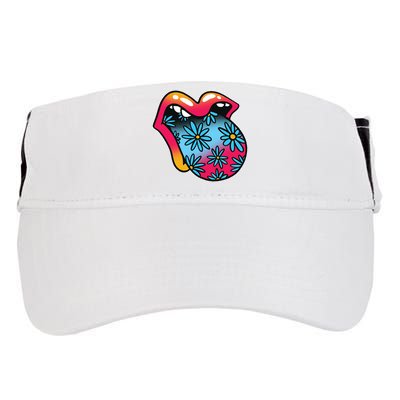 Trippy Floral Mouth Adult Drive Performance Visor
