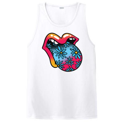 Trippy Floral Mouth PosiCharge Competitor Tank