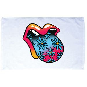 Trippy Floral Mouth Microfiber Hand Towel