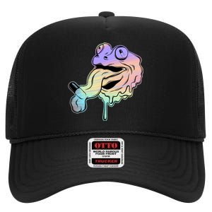 Trippy Frog High Crown Mesh Back Trucker Hat