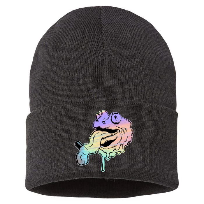 Trippy Frog Sustainable Knit Beanie