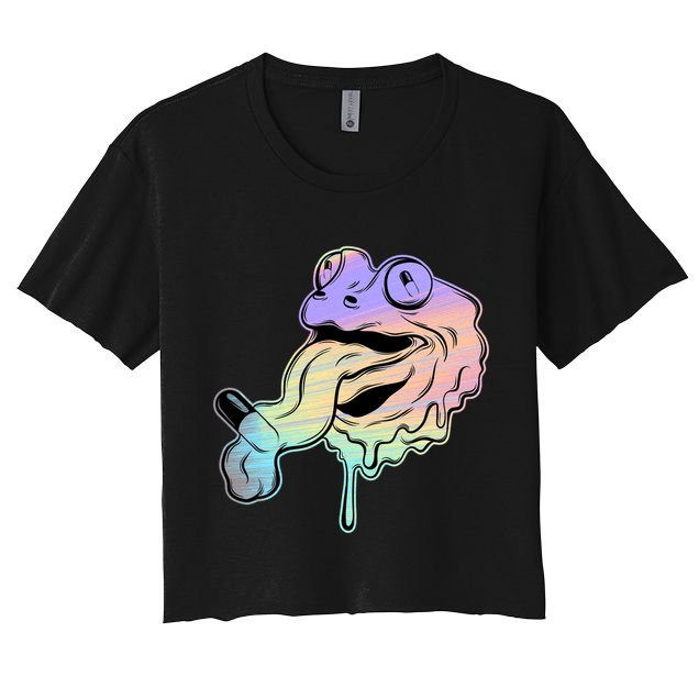 Trippy Frog Crop Top