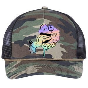 Trippy Frog Retro Rope Trucker Hat Cap