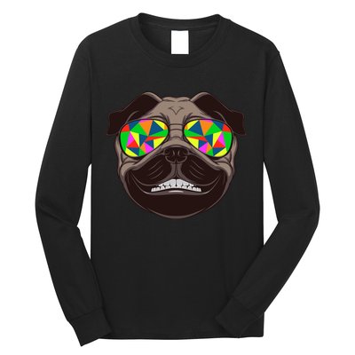 Trippy Hypnotized Pug Long Sleeve Shirt