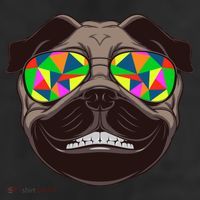 Trippy Hypnotized Pug 11oz C Handle Ceramic Mug