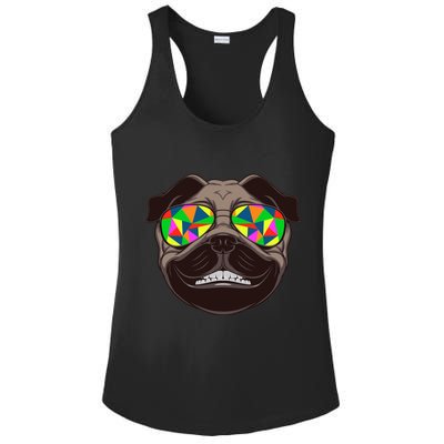 Trippy Hypnotized Pug Ladies PosiCharge Competitor Racerback Tank