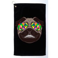 Trippy Hypnotized Pug Golf Towel