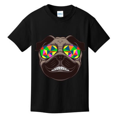 Trippy Hypnotized Pug Kids T-Shirt