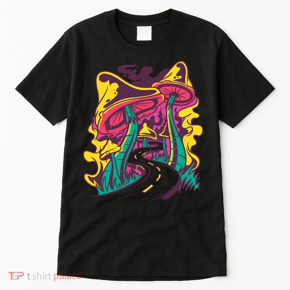Trippy Mushroom Road Tall T-Shirt