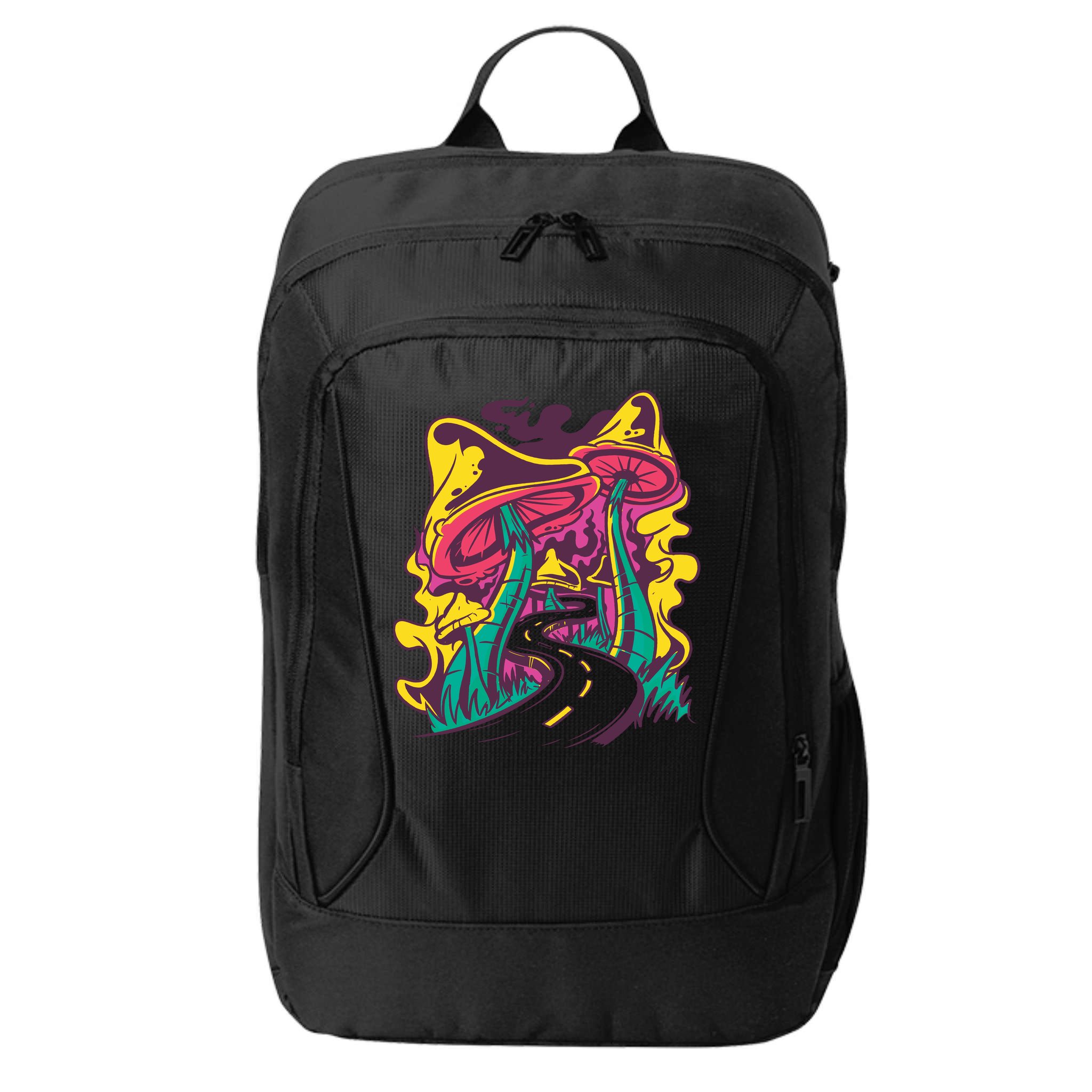 Trippy Mushroom Road City Backpack
