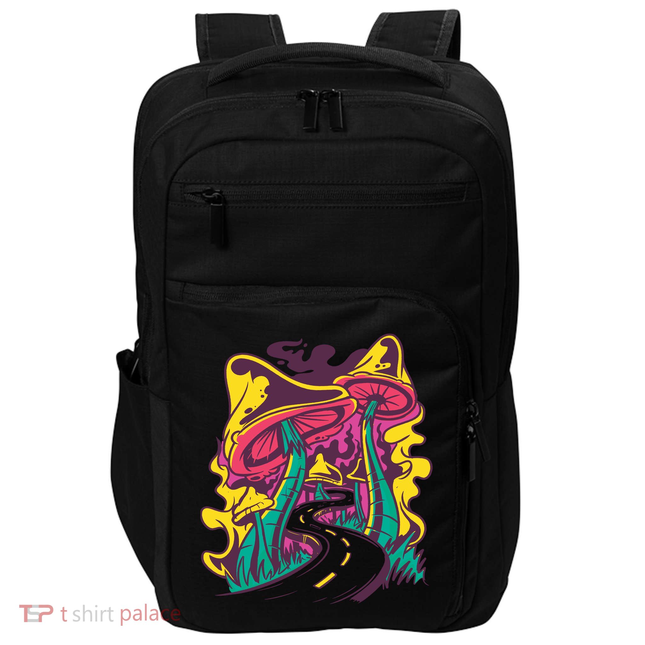 Trippy Mushroom Road Impact Tech Backpack