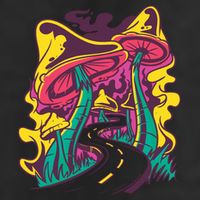 Trippy Mushroom Road Adult Drive Performance Visor