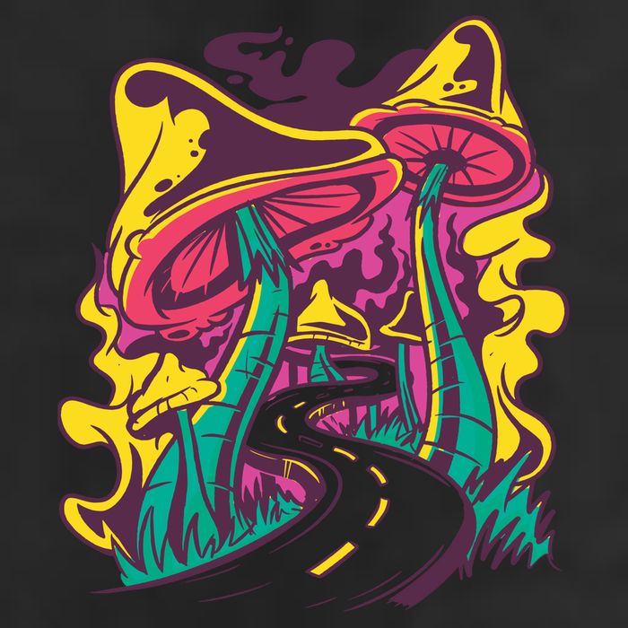 Trippy Mushroom Road Adult Drive Performance Visor
