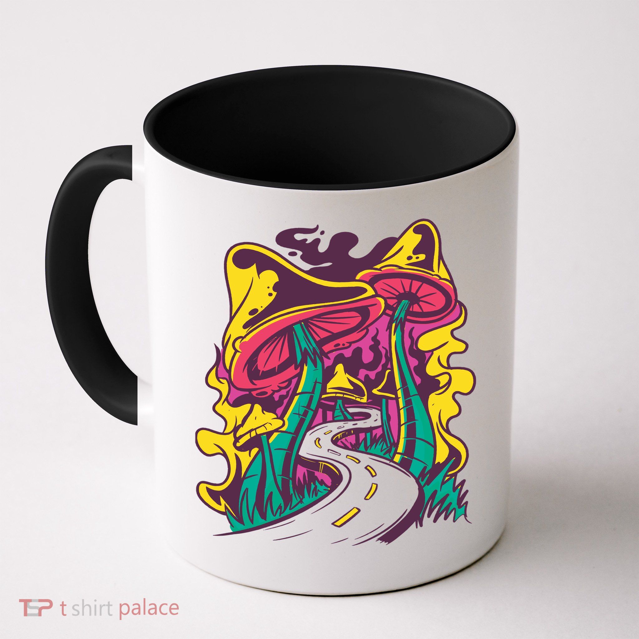 Trippy Mushroom Road Mug