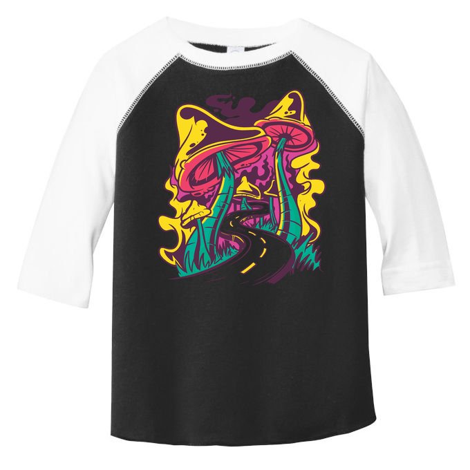 Trippy Mushroom Road Toddler Fine Jersey T-Shirt