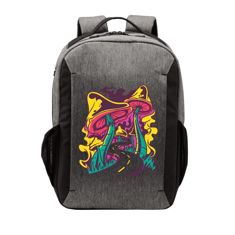 Trippy Mushroom Road Vector Backpack