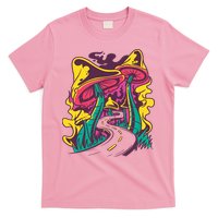 Trippy Mushroom Road T-Shirt