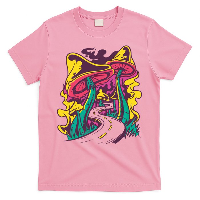 Trippy Mushroom Road T-Shirt