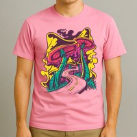 Trippy Mushroom Road T-Shirt