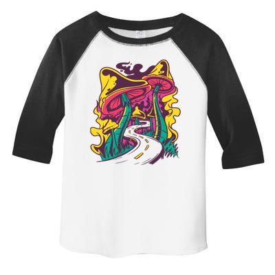 Trippy Mushroom Road Toddler Fine Jersey T-Shirt