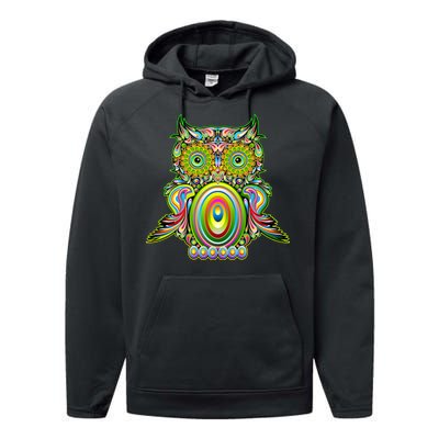 Trippy Owl Performance Fleece Hoodie