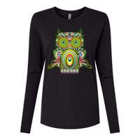 Trippy Owl Womens Cotton Relaxed Long Sleeve T-Shirt