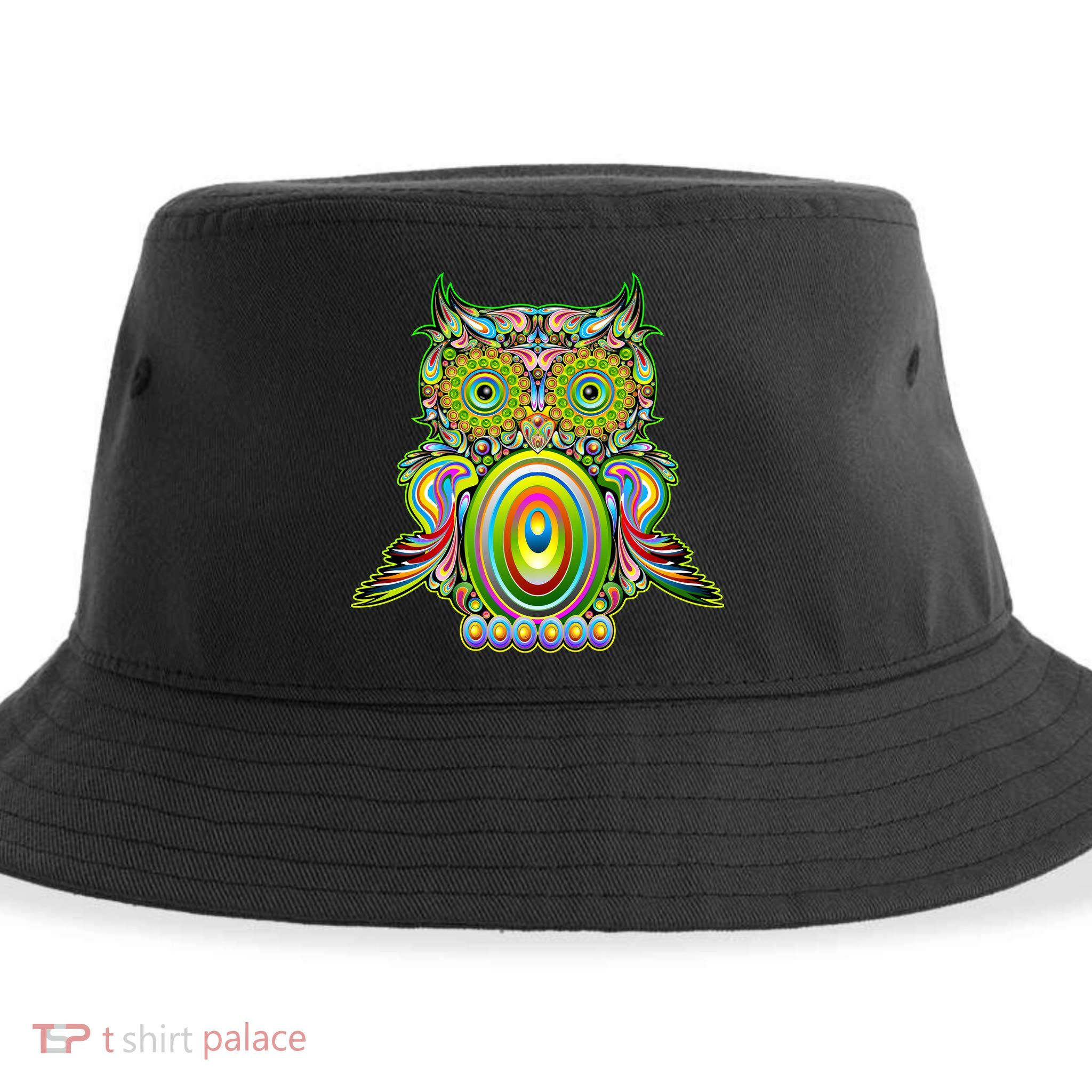 Trippy Owl Sustainable Bucket Hat