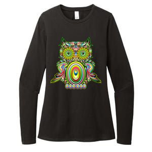 Trippy Owl Womens CVC Long Sleeve Shirt