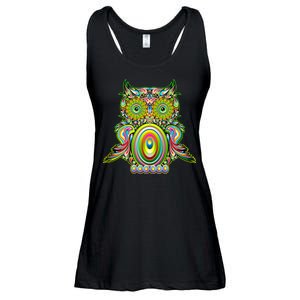 Trippy Owl Ladies Essential Flowy Tank