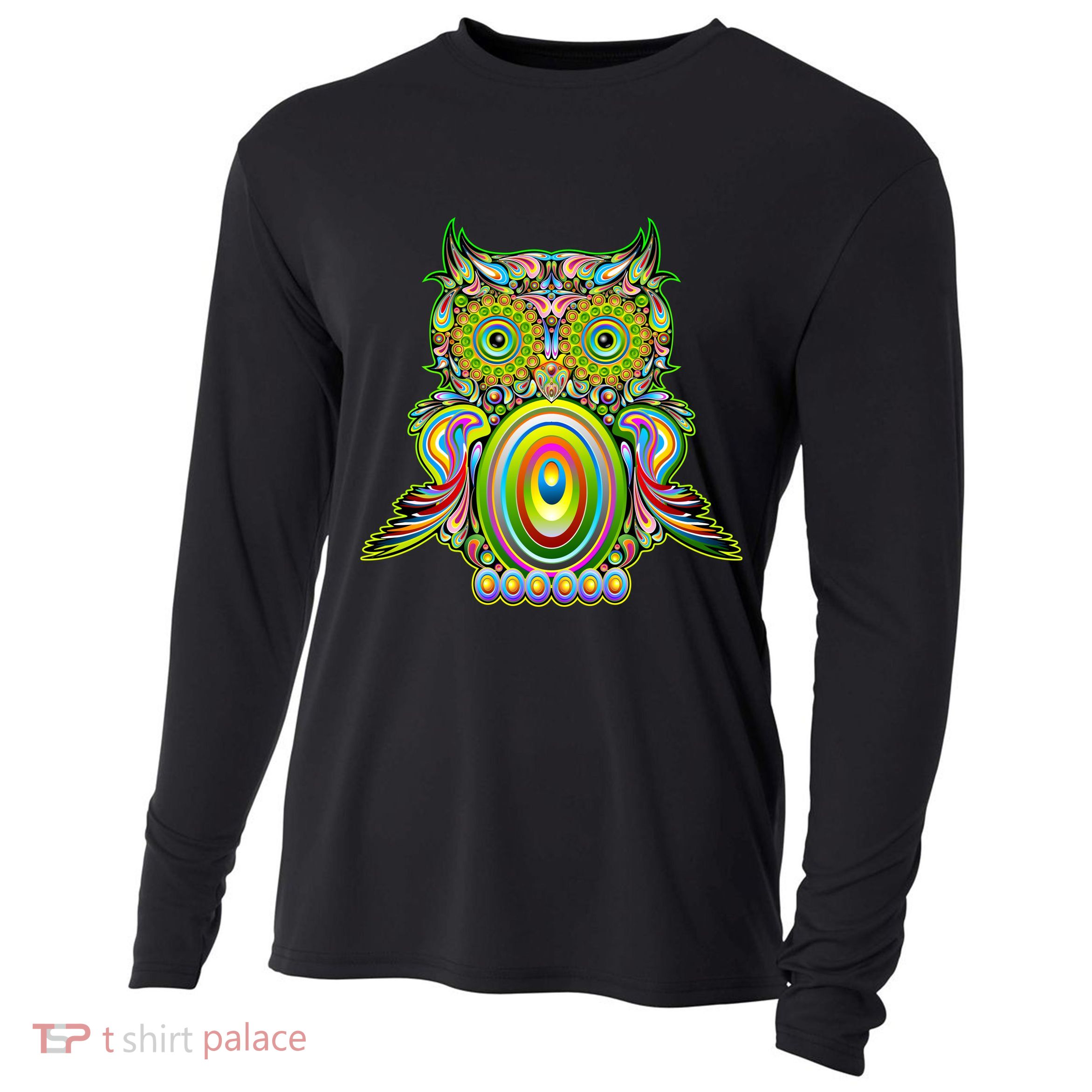 Trippy Owl Cooling Performance Long Sleeve Crew