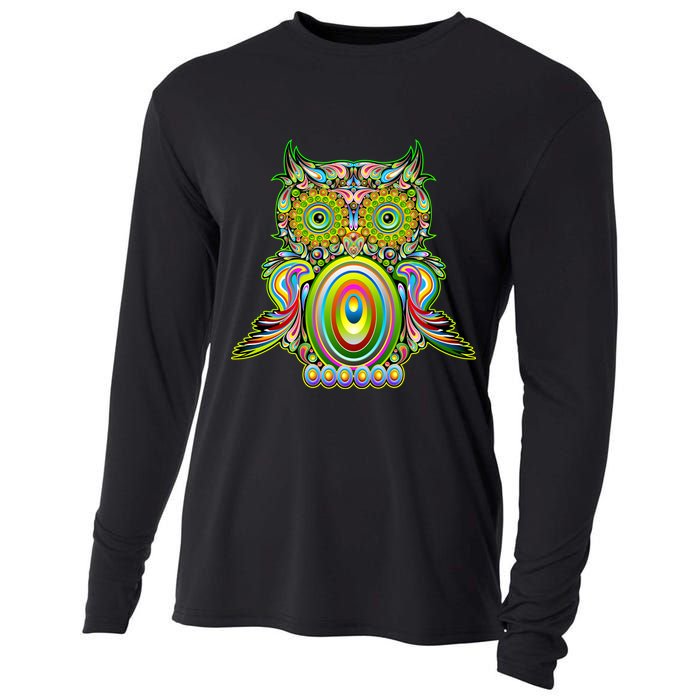 Trippy Owl Cooling Performance Long Sleeve Crew