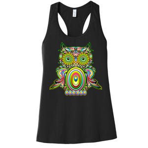 Trippy Owl Women's Racerback Tank