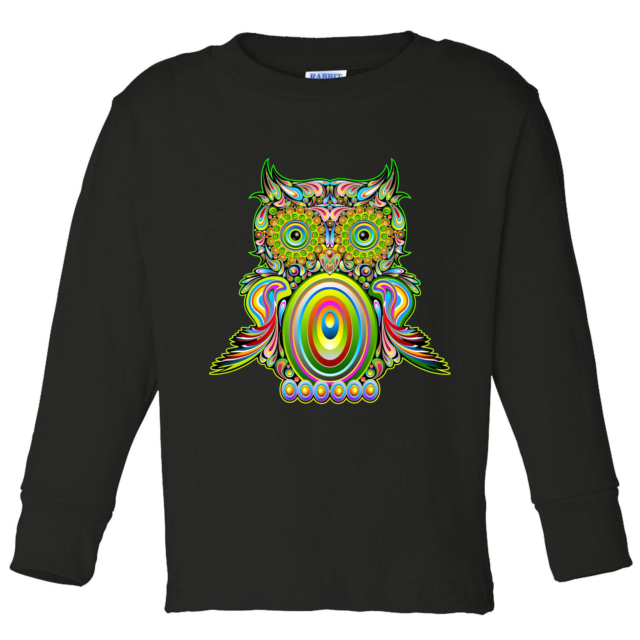 Trippy Owl Toddler Long Sleeve Shirt