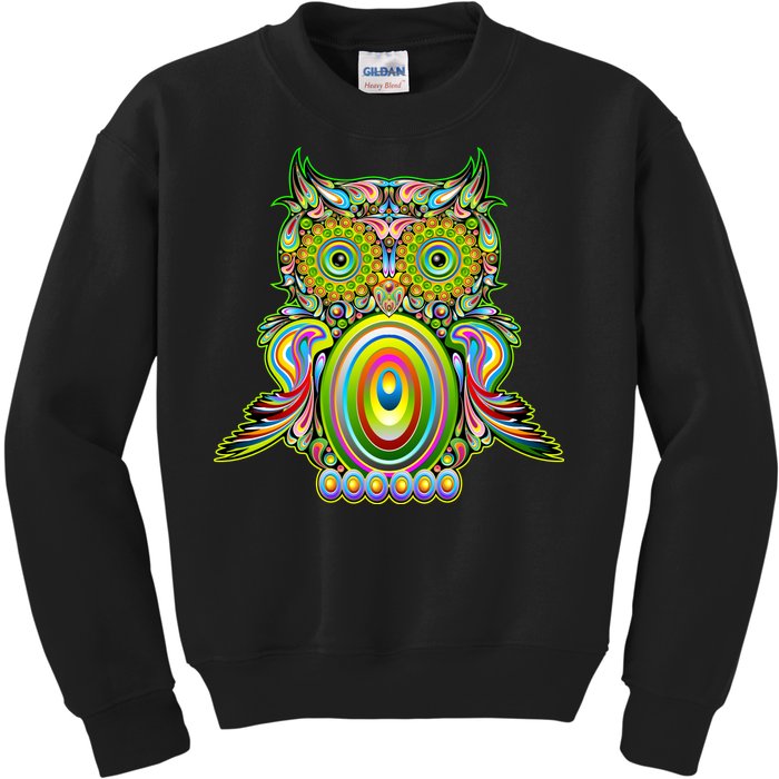 Trippy Owl Kids Sweatshirt