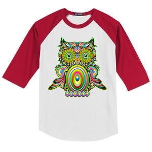 Trippy Owl Kids Colorblock Raglan Jersey