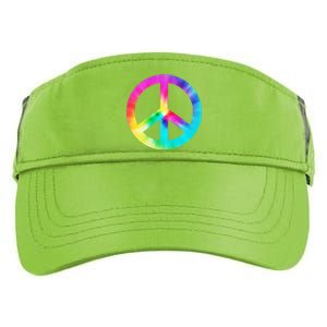 Trippy Rainbow Peace Sign Adult Drive Performance Visor