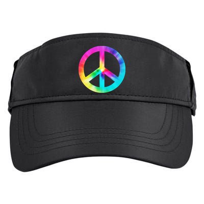 Trippy Rainbow Peace Sign Adult Drive Performance Visor