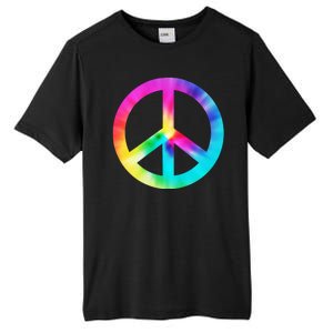 Trippy Rainbow Peace Sign Tall Fusion ChromaSoft Performance T-Shirt