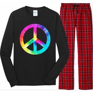 Trippy Rainbow Peace Sign Long Sleeve Pajama Set