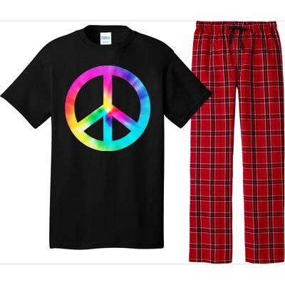 Trippy Rainbow Peace Sign Pajama Set