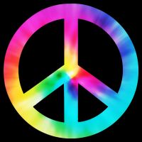 Trippy Rainbow Peace Sign Ladies Essential Flowy Tank